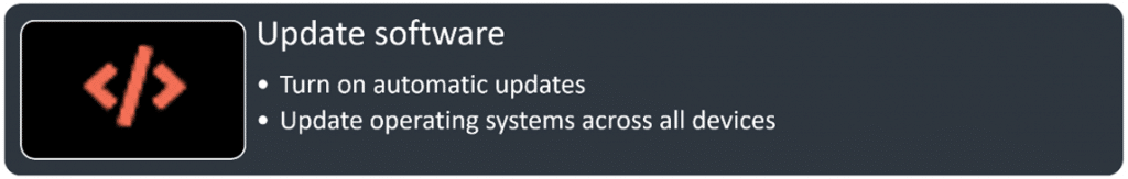 Updatesoftware » admin by request Update software grey banner with bullet points and an icon. » admin by request