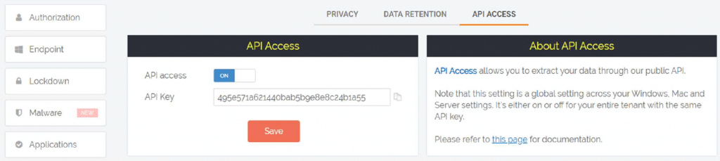 Set up api key » admin by request » admin by request