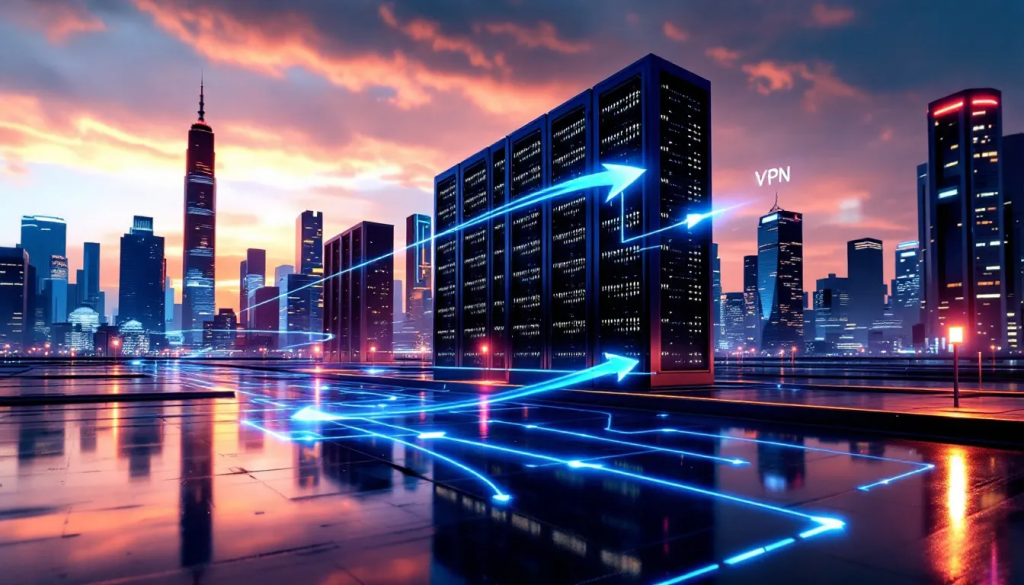 Right remote access 2 » admin by request A city with moving streaks of light indicating remote access connections, including vpns.