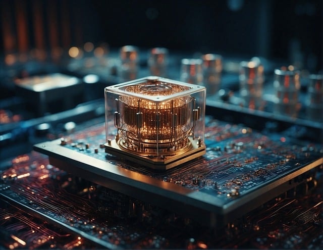 Va access 12 » admin by request An ai generated transparent cube with coils and wires inside it.